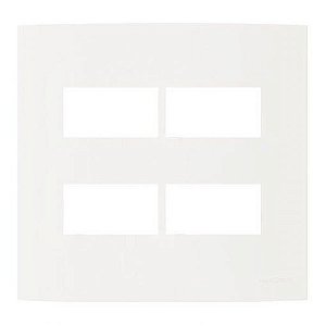 Linha Clean – Placa 4×4″ 4 Postos Separados – Branco