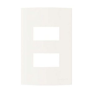 Linha Clean – Placas 4×2’’ 2 postos horizontais separados – Marfim