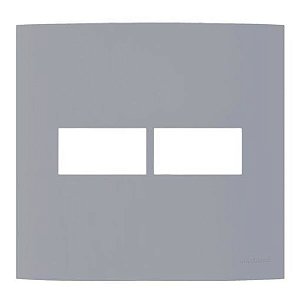 Linha Clean – Placas 4×4’’ 2 postos horizontais – Gris