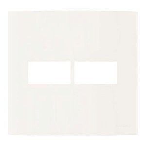 Linha Clean – Placas 4×4’’ 2 postos horizontais – Marfim