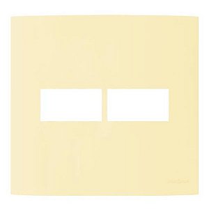 Linha Clean – Placas 4×4’’ 2 postos horizontais – Vanilla