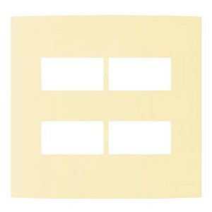 Linha Clean – Placas 4×4’’ 4 postos horizontais separados– Vanilla