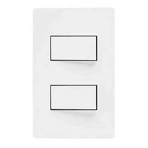 Linha Infiniti – Conjuntos 4×2” 2 interruptores paralelos separados 10A 250V~ – Branco