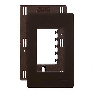 Linha Infiniti – Placas + Suportes 4×2” 3 postos – Marrom