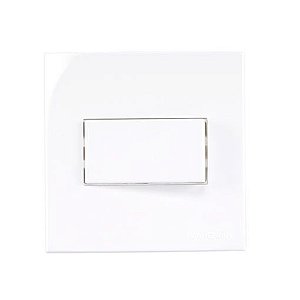Linha Sleek – Conjunto 1 Interruptor Simples 10A Para Móvel – 70x70mm – Branco
