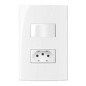 Linha Sleek – Conjuntos 4×2” – 1 interruptor paralelo 10A 250V~ + 1 tomada 2P+T 10A 250V~