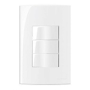 Linha Sleek - Conjuntos 4×2” - 1 interruptor simples 10A 250V~ + 2 interruptores paralelos 10A 250V~