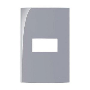 Linha Sleek – Placas 4×2’’ 1 posto horizontal – Gris