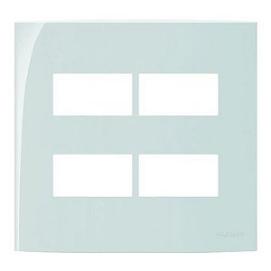Linha Sleek – Placas 4×4’’ 4 postos horizontais separados– Menta