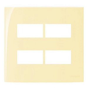 Linha Sleek – Placas 4×4’’ 4 postos horizontais separados– Vanilla