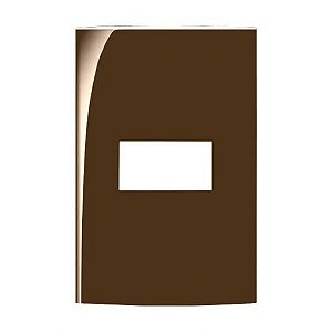 Linha Sleek – Placas 4×2” 1 posto horizontal – Marrom
