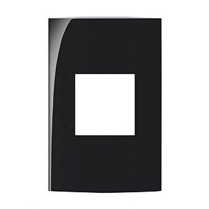 Linha Sleek – Placas 4×2” 2 postos horizontais – Ebony