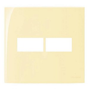 Linha Sleek – Placas 4×4” 2 postos horizontais – Vanilla