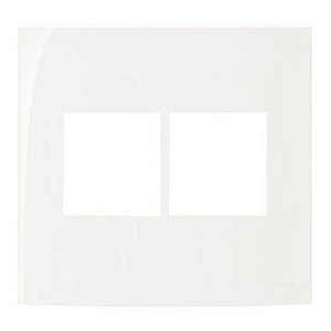 Linha Sleek – Placas 4×4” 4 postos horizontais – Branco
