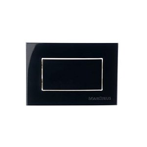 Linha Sleek – Conjunto 1 Interruptor Intermediário Para Móvel – 65x45mm – Ebony