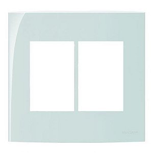 Linha Sleek – Placas 4×4’’ 2 postos horizontais – Menta