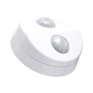 Sensor de presença interno MPTD-40ESF de embutir e sobrepor teto – 2 lentes – com fotocélula – branco