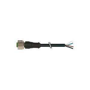 7000-12221-6340450 MURRELEKTRONIK M12 fêmea 0° com cabo PUR 4x0.34 preto UL/CSA + cadeia porta-cabos 4,5m