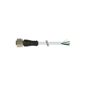 7000-12241-2350500 MURRELEKTRONIK M12 fêmea 0° com cabo PUR 5X0.34 amarelo UL/CSA, cadeia porta-cabos 5m