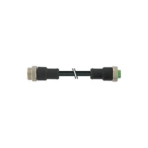 7700-A5A01-UMD0300 MURRELEKTRONIK Mini (7/8) 5 pólos, macho (Ext.) reto/fêmea reto, PUR, UL/CSA, 5x16AWG, preto