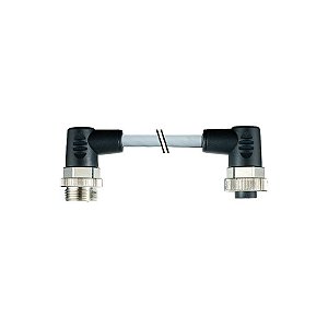 7000-50051-9611000 MURRELEKTRONIK 7/8" macho 90° / 7/8" fêmea 90° PUR 5x1.5 cinzento UL/CSA+cadeia porta-cab