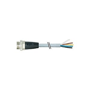 7000-78421-9650500 MURRELEKTRONIK 7/8" macho 0° com cabo PUR 5x1.0 cinzento 5m