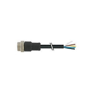 7700-A5001-UMD1000 MURRELEKTRONIK Mini (7/8) 5 pólos, macho (Ext.) reto com cabo PUR, UL/CSA, 5x16AWG, preto..