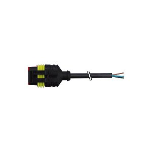 7072-73081-5131000 MURRELEKTRONIK plugue de válvula SuperSeal fêmea 3 pólos com cabo PUR 3x0.75 preto 10m