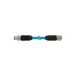 7700-48571-S4W0200 MURRELEKTRONIK M12 macho 0° / M12 fêmea 0° 8 pólos EN TPE 4x2xAWG24 blindado azul UL/CSA ..