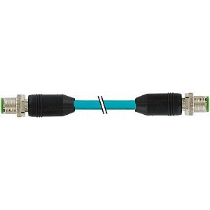 7700-51001-S4X0150 MURRELEKTRONIK M12 macho 0° / macho 0° X-cod. Gigabit TPE 4x2xAWG26 blindado azul UL/CSA ..