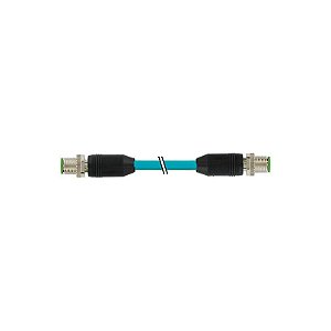 7700-51001-S4X0750 MURRELEKTRONIK M12 macho 0° / macho 0° X-cod. Gigabit TPE 4x2xAWG26 blindado azul UL/CSA ..