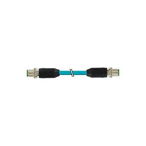 7700-51001-S4X1000 MURRELEKTRONIK M12 macho 0° / macho 0° X-cod. Gigabit TPE 4x2xAWG26 blindado azul UL/CSA ..