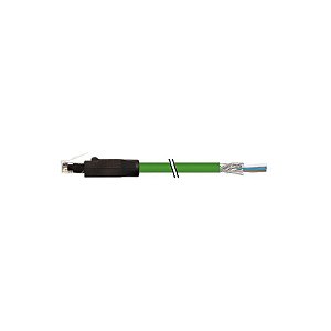 7700-74101-S7V0300 MURRELEKTRONIK RJ45 macho 0º extremidade livre, Ethernet TPE 2x2xAWG22 blindado verde UL/..