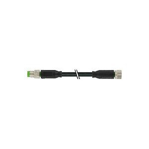 7000-88011-6310300 MURRELEKTRONIK M8 macho 0° / M8 fêmea 0° PUR 4x0.25 preto UL/CSA + cadeia porta-cabos 3m