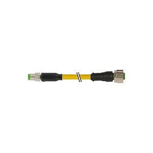 7000-88251-0210100 MURRELEKTRONIK M8 macho 0° / M12 fêmea 0° 4 pólos PUR 4x0.25 amarelo, 1m
