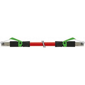 7000-74301-7924000 MURRELEKTRONIK RJ45 macho 0º / RJ45 macho 0º Ethernet PUR 2x2xAWG22 blindado vermelho UL/..