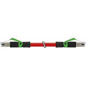 7000-74301-7924000 MURRELEKTRONIK RJ45 macho 0º / RJ45 macho 0º Ethernet PUR 2x2xAWG22 blindado vermelho UL/..