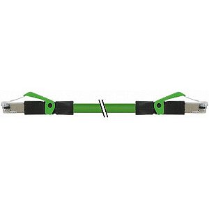 7000-74301-6590700 MURRELEKTRONIK RJ45 macho 0º / RJ45 macho 0º Ethernet PUR 2x2xAWG22 blindado verde UL/CSA..