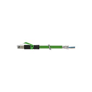 7000-74101-7960500 MURRELEKTRONIK RJ45 macho 0º extremidade livre, Ethernet PUR 2x2xAWG22 blindado verde