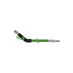 7000-74121-7931500 MURRELEKTRONIK RJ45 macho 45º cima, extremidade livre, Ethernet PUR 1x4xAWG22 blindado