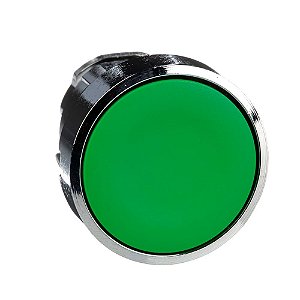CABEÇOTE PARA BOTÃO Ø22MM METÁLICO, FACEADO, RETORNO POR MOLA, VERDE ZB4BA3