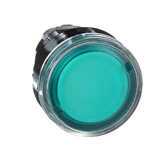 CABEÇOTE PARA BOTÃO LUMINOSO MODULAR Ø22MM METÁLICO, PARA LÂMPADA BA9S, VERDE ZB4BW33