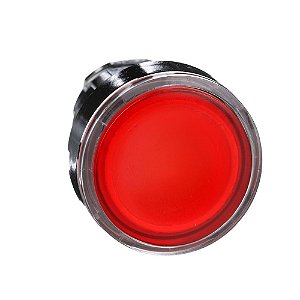 CABEÇOTE PARA BOTÃO LUMINOSO MODULAR Ø22MM METÁLICO, PARA LED INTEGRAL, VERMELHO ZB4BW343