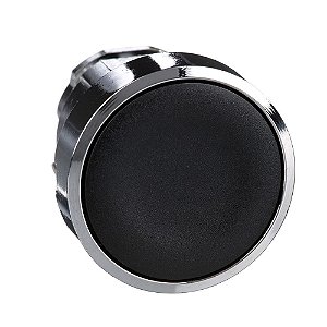 CABEÇOTE PARA BOTÃO Ø22MM METÁLICO, FACEADO, RETORNO POR MOLA, PRETO ZB4BA2