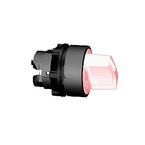 CABEÇOTE PARA COMUTADOR LUMINOSO Ø22MM PLÁSTICO, 2 POSIÇÕES FIXAS, VERMELHO ZB5AK1243