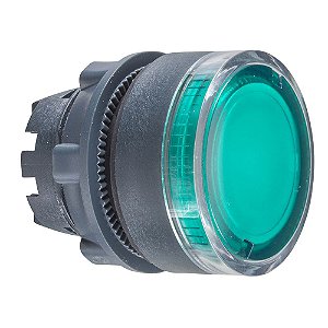CABEÇOTE PARA BOTÃO LUMINOSO MODULAR Ø22MM PLÁSTICO, PARA LED INTEGRAL, VERDE ZB5AW333