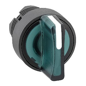 CABEÇOTE PARA COMUTADOR LUMINOSO Ø22MM PLÁSTICO, 3 POSIÇÕES FIXAS, VERDE ZB5AK1333