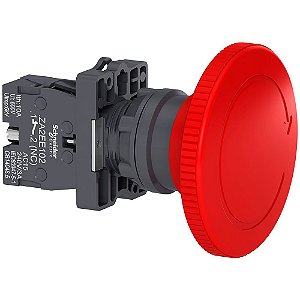 BOTÃO Ø22MM PLÁSTICO, EMERGÊNCIA, COGUMELO Ø60MM, VERMELHO, NF XA2ES642