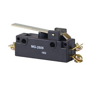 Microinterruptor de ação rápida MG-2605 – IR – Terminal Prafuso – com haste curta