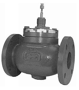 Válvula globo de gaiola flangeada de duas vias de 2-1 / 2 ″, água / glicol / vapor (75 Cv)